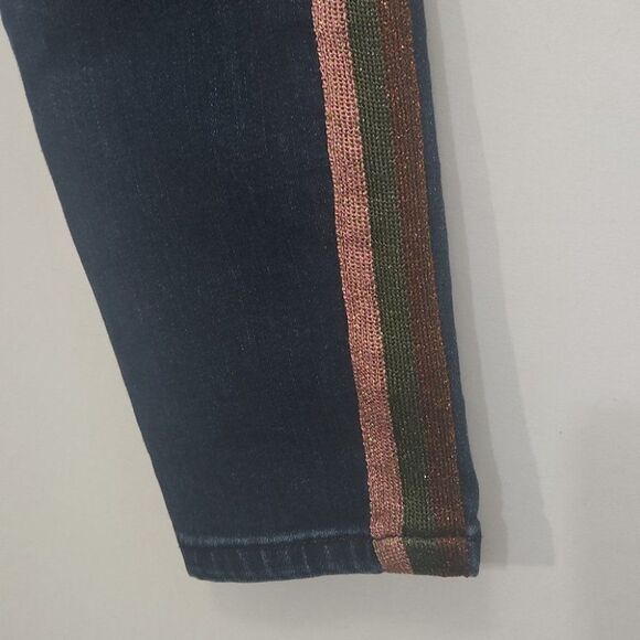 Joe's Jeans Charlie Metallic Side Stripe High Rise Sz. 28 - Picture 7 of 12